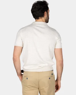 Basic beige polo shirt
