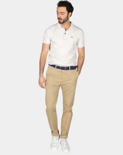 Basic beige polo shirt