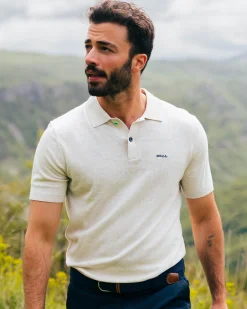 Basic beige polo shirt