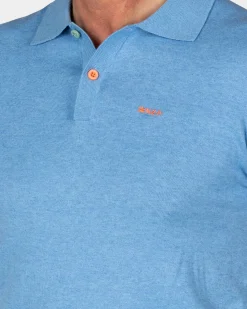 Basic bright blue polo shirt