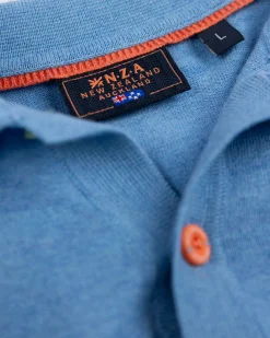 Basic bright blue polo shirt
