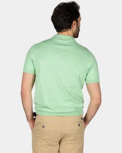 Basic bright green polo shirt