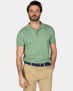 Basic light green polo shirt