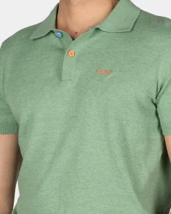 Basic light green polo shirt