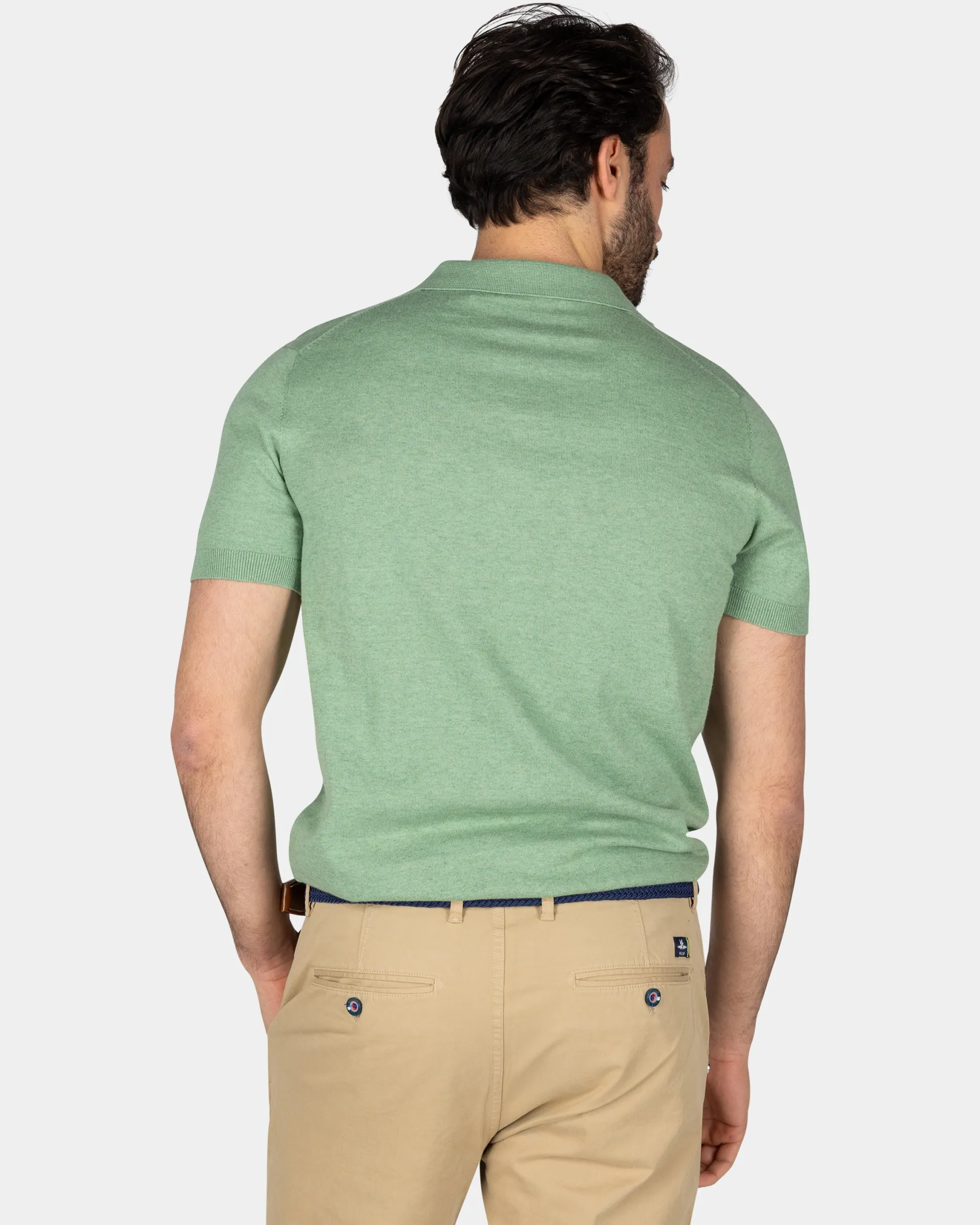 Basic light green polo shirt