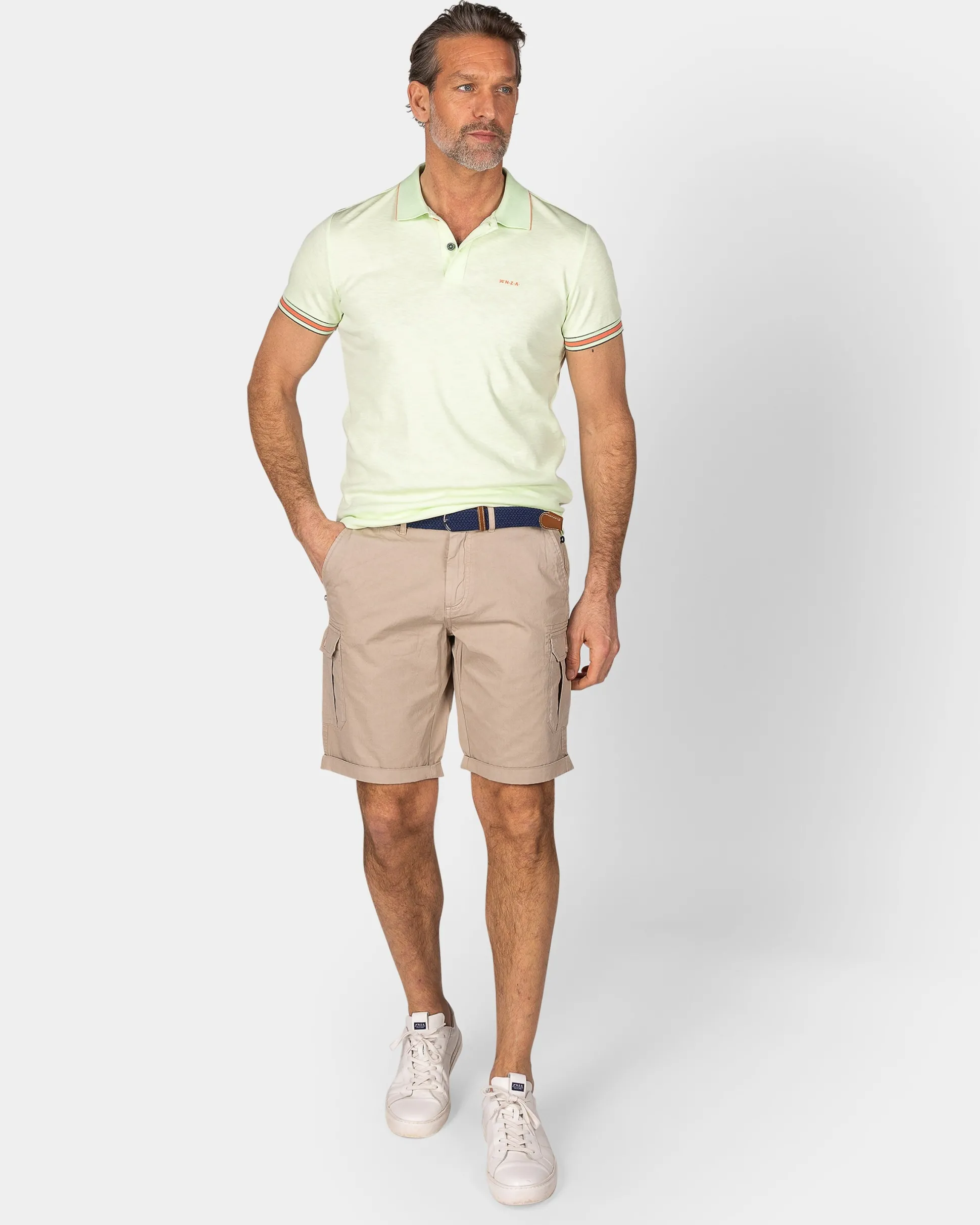 Basic Light Green Solid Polo