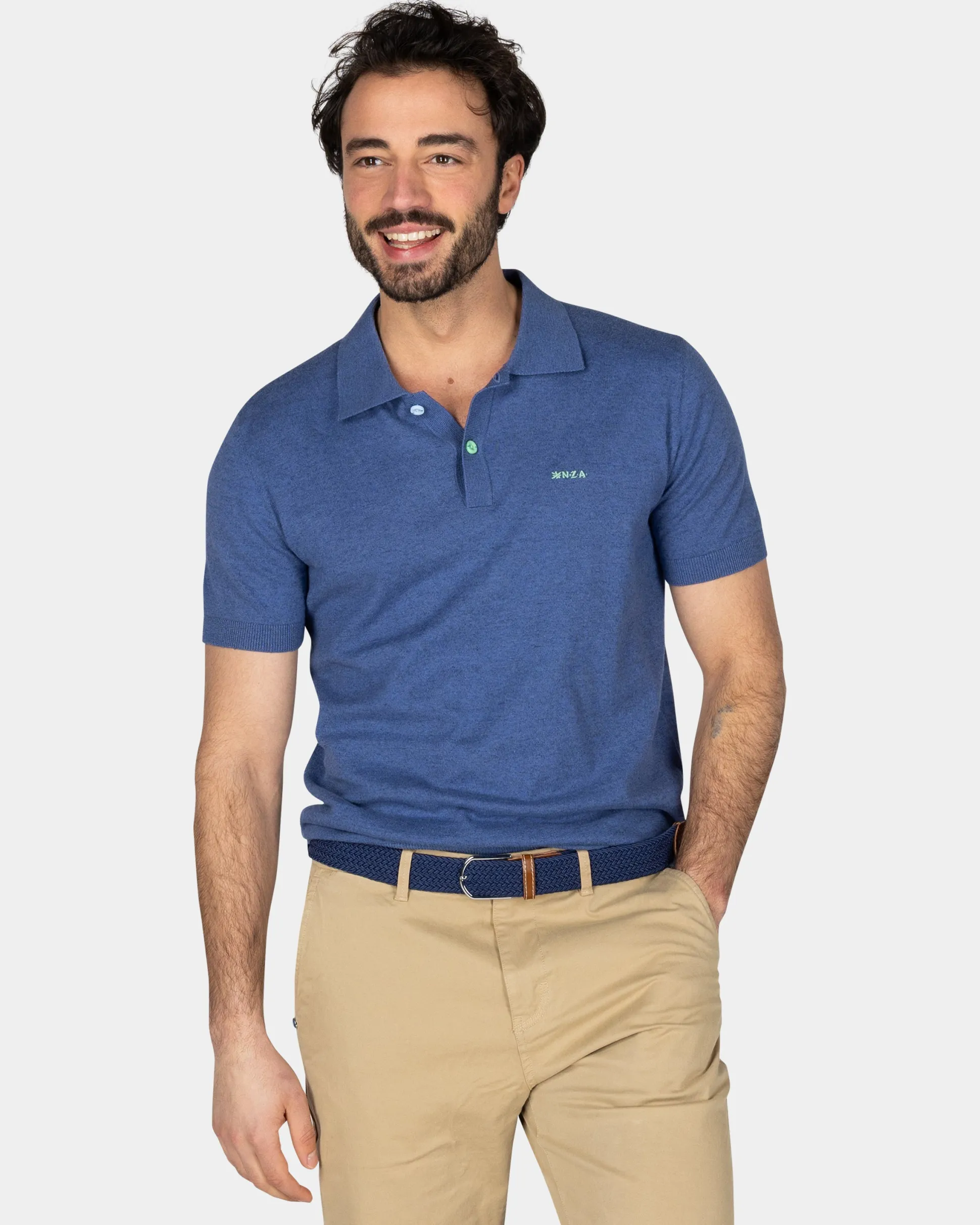 Basic navy polo shirt