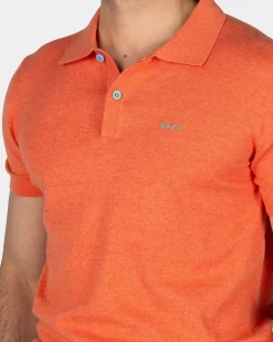 Basic orange polo shirt