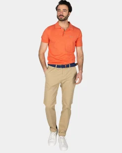 Basic orange polo shirt