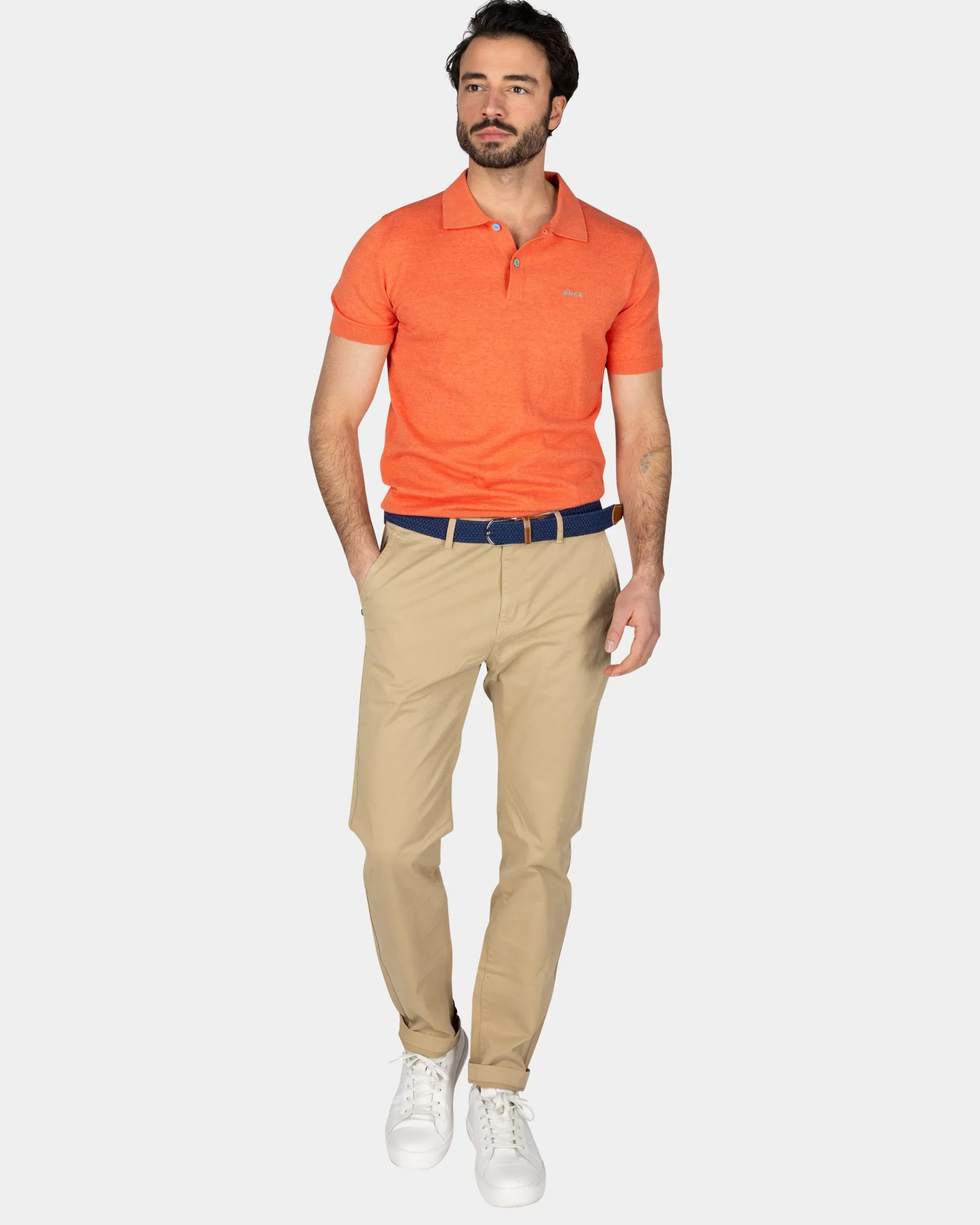 Basic orange polo shirt