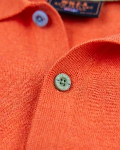 Basic orange polo shirt