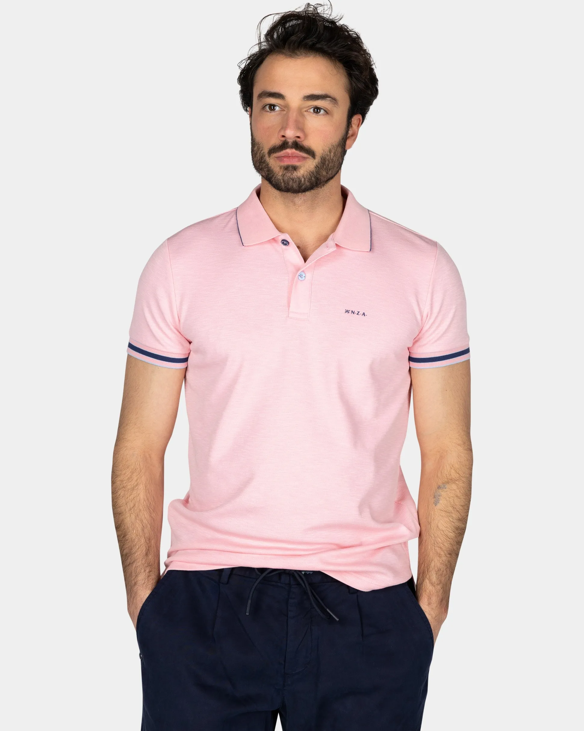 Basic Pastel Pink Solid Polo