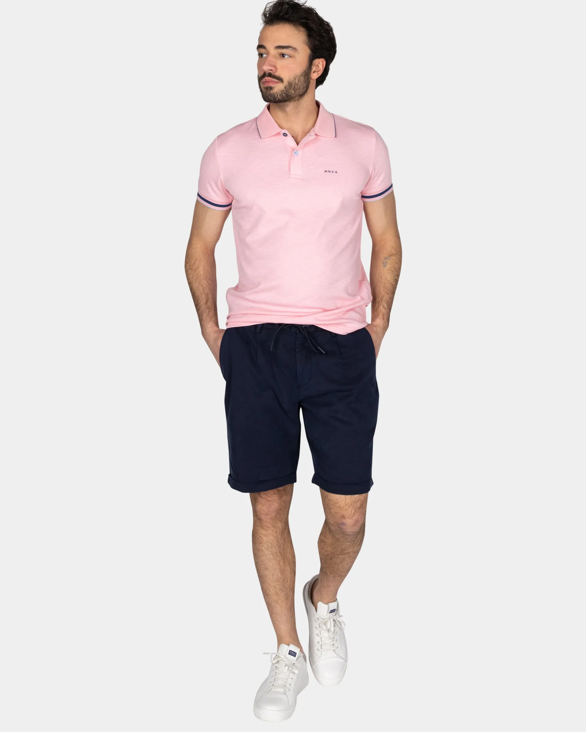 Basic Pastel Pink Solid Polo