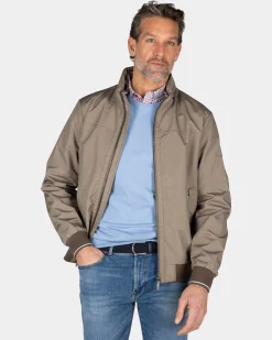 Beige bomber jacket