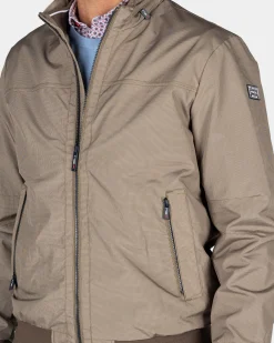 Beige bomber jacket