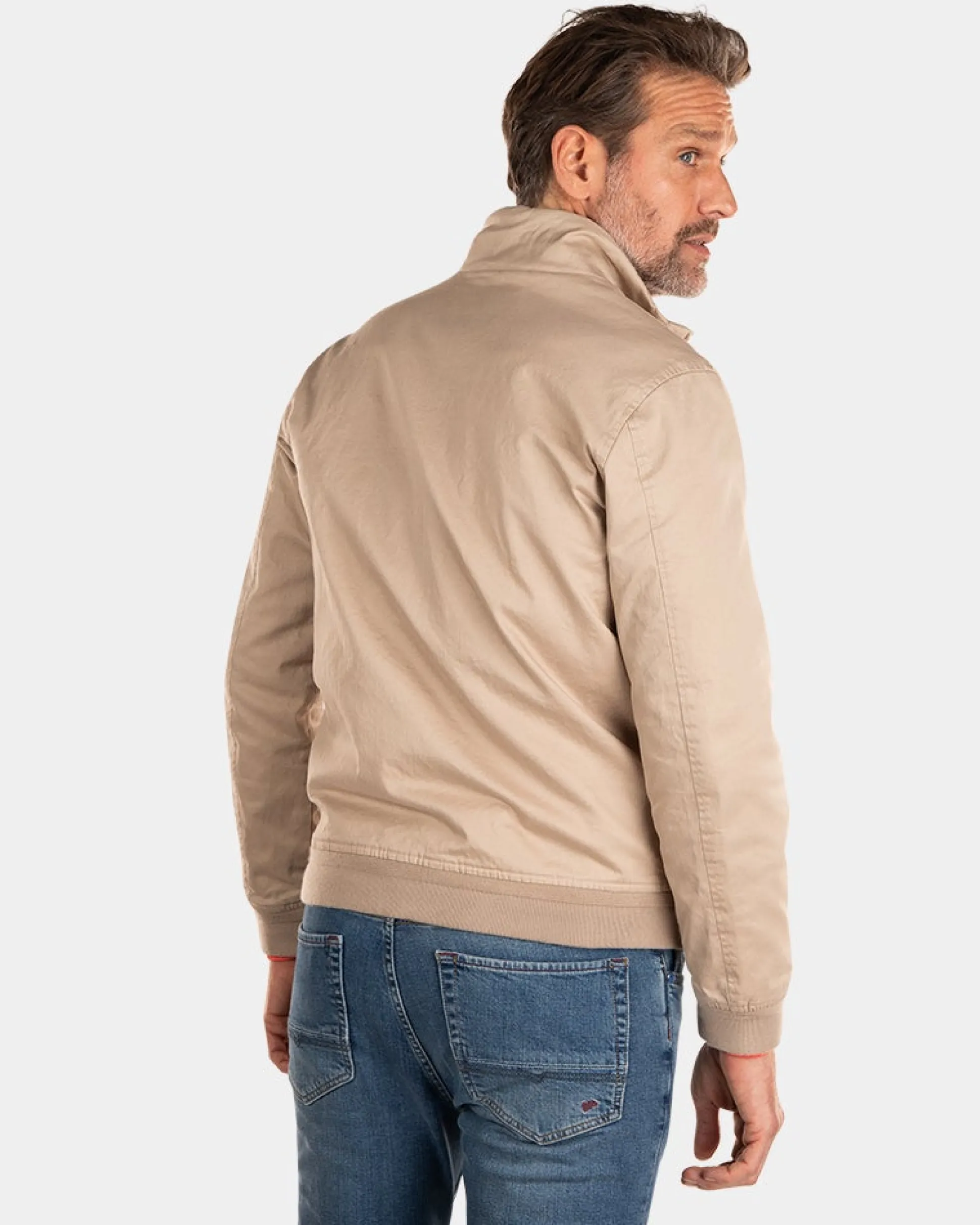 Beige bomber stretch jacket - Shimmering Sand