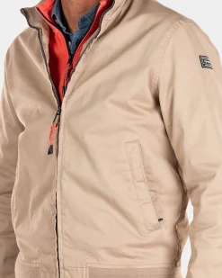 Beige bomber stretch jacket - Shimmering Sand