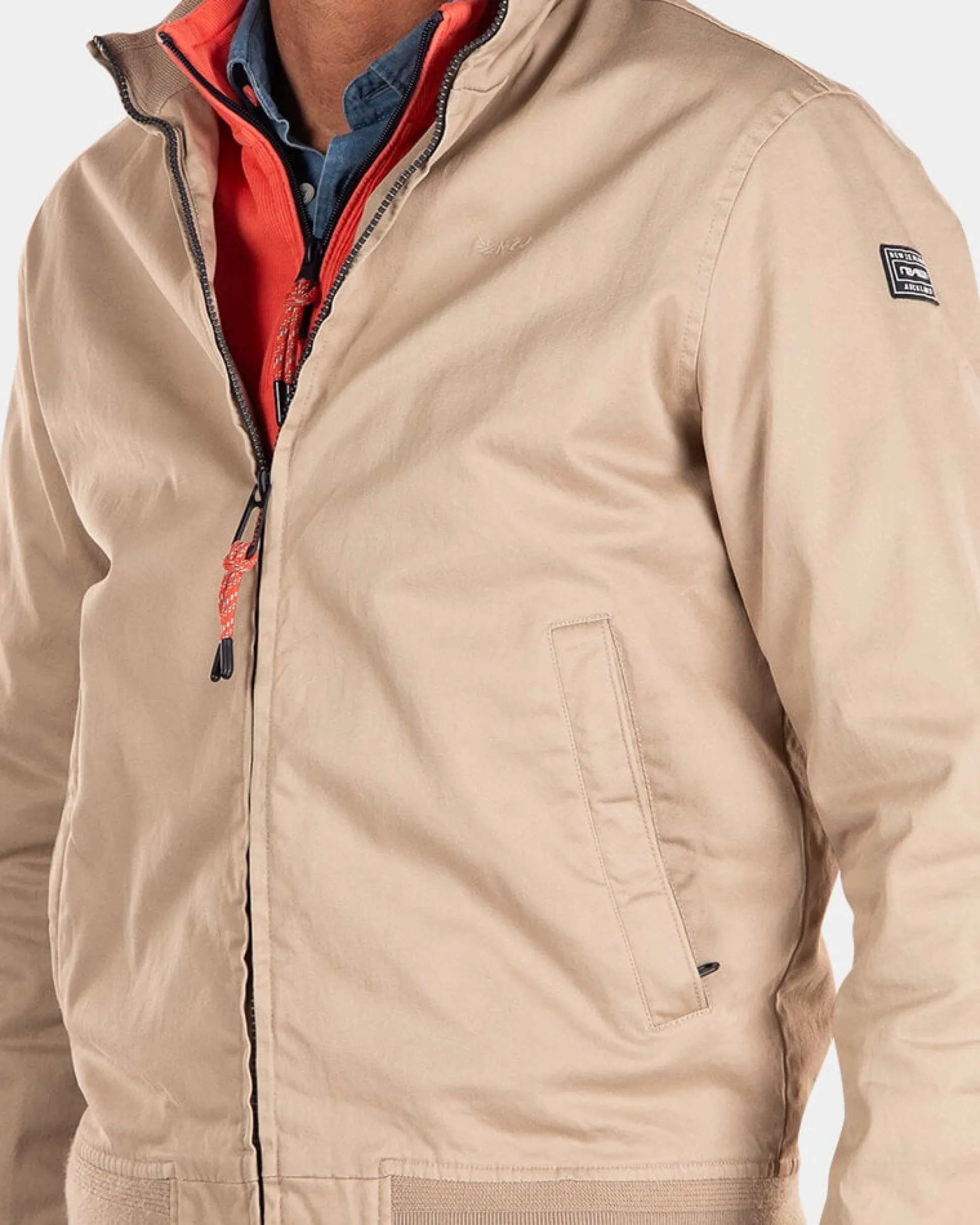 Beige bomber stretch jacket - Shimmering Sand