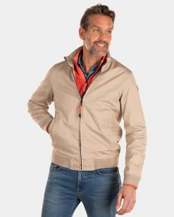Beige bomber stretch jacket - Shimmering Sand