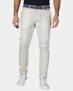 Beige chino with drawstring at the waist