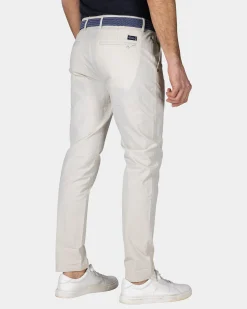 Beige chino with drawstring at the waist