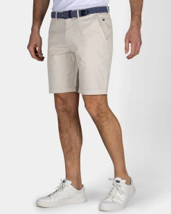 Beige Cotton Chino Shorts