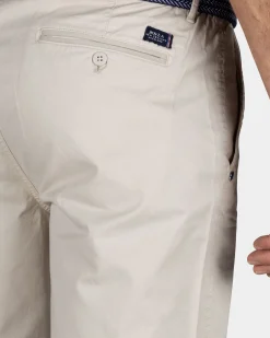 Beige Cotton Chino Shorts