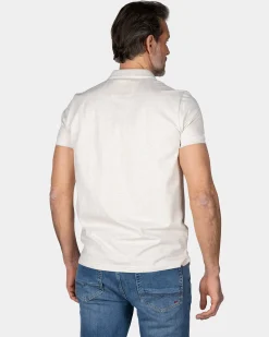 Beige cotton polo