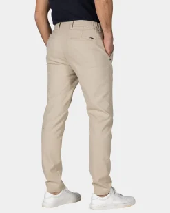 Beige cotton stretch chino
