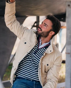 Beige field jacket
