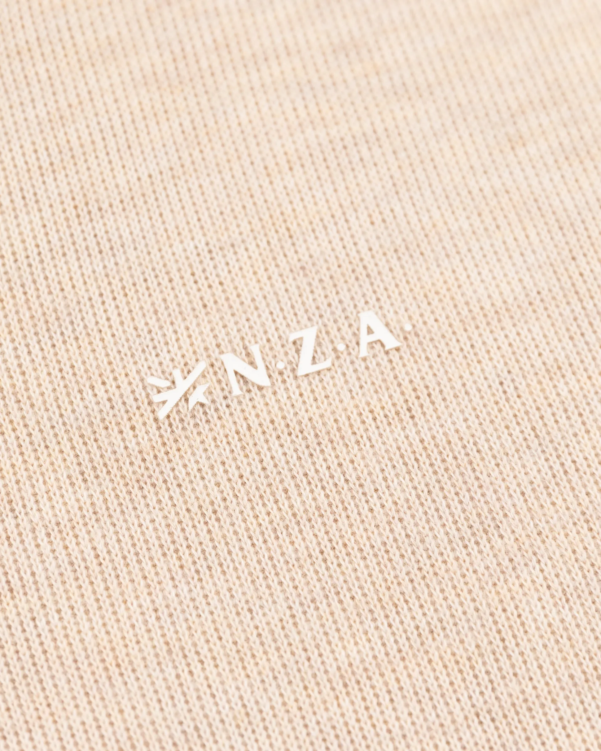 Beige half zip sweat - Oat Sand