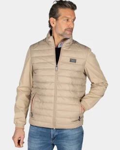 Beige quilted jacket