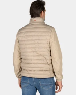 Beige quilted jacket