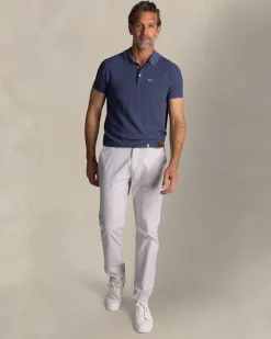 Blauw cotton polo
