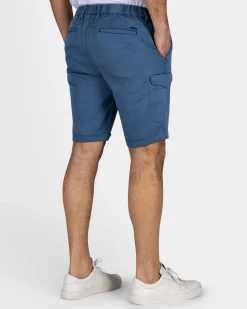 Blue Cargo Shorts with Stretch
