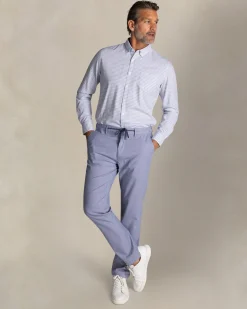Blue check button-down cotton