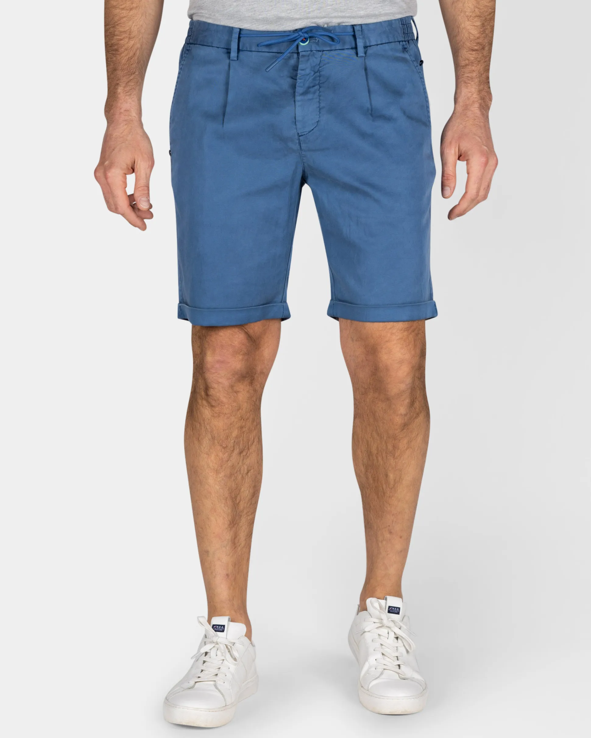 Blue Chino Shorts with Stretch