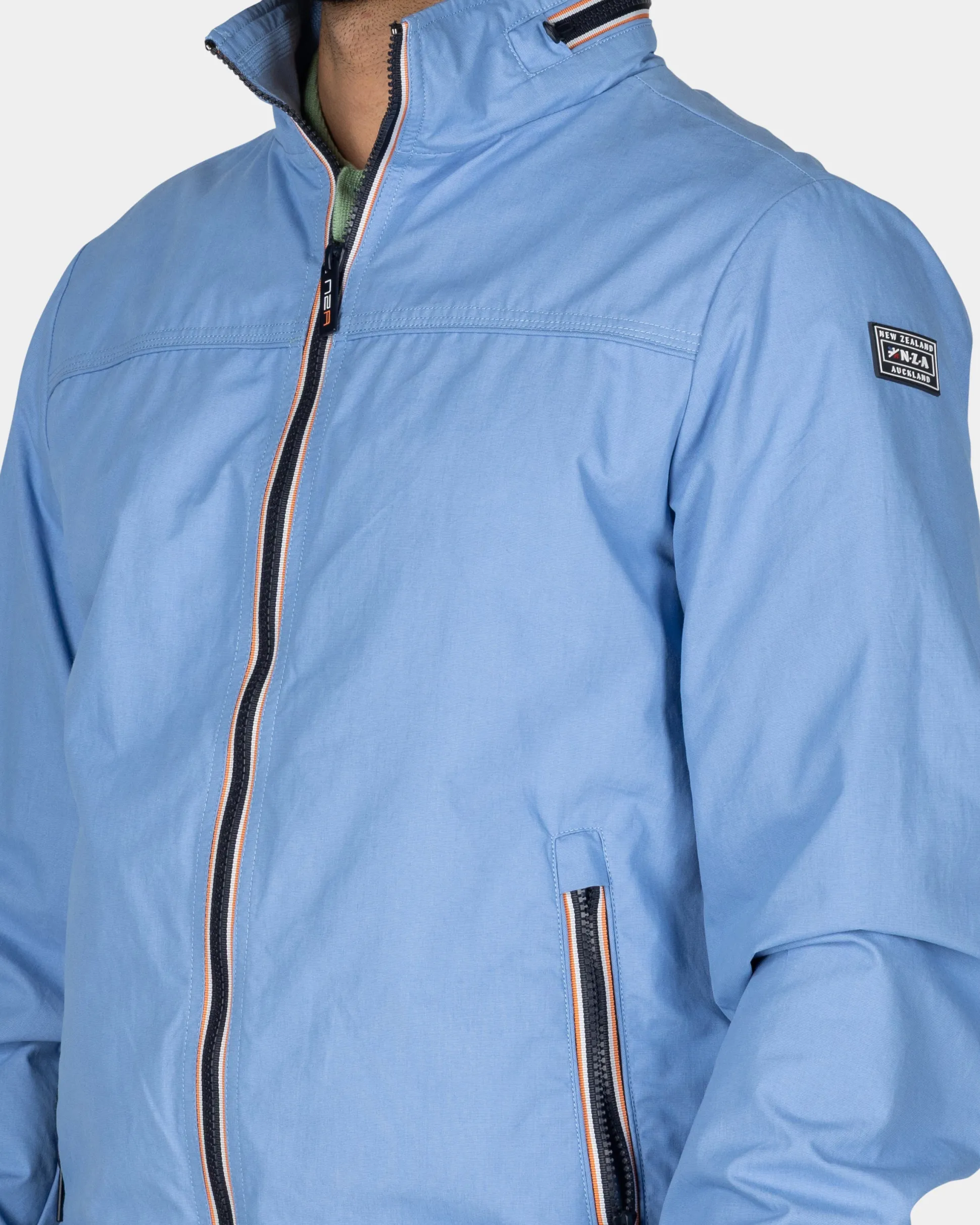 Blue cotton bomber