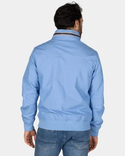 Blue cotton bomber
