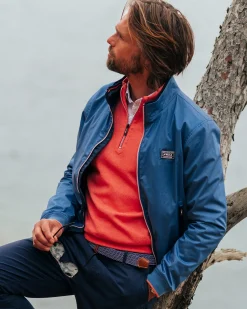 Blue cotton bomber jacket