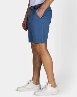 Blue Cotton Chino Shorts