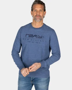 Blue cotton long sleeve shirt