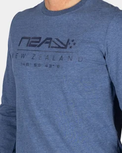 Blue cotton long sleeve shirt