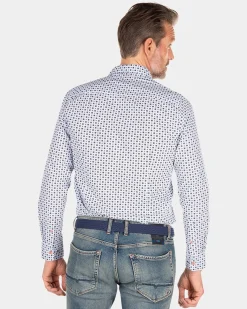 Blue linen long sleeved shirt - Universal Blue