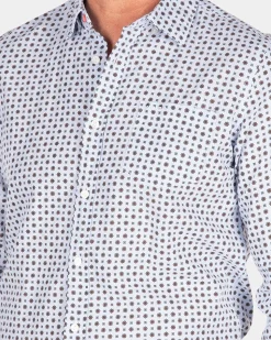 Blue linen long sleeved shirt - Universal Blue