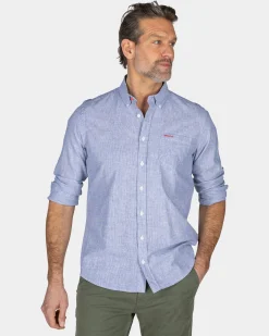 Blue linen shirt