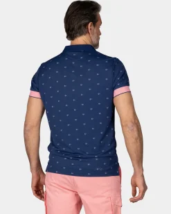 Blue Polo with Small Print