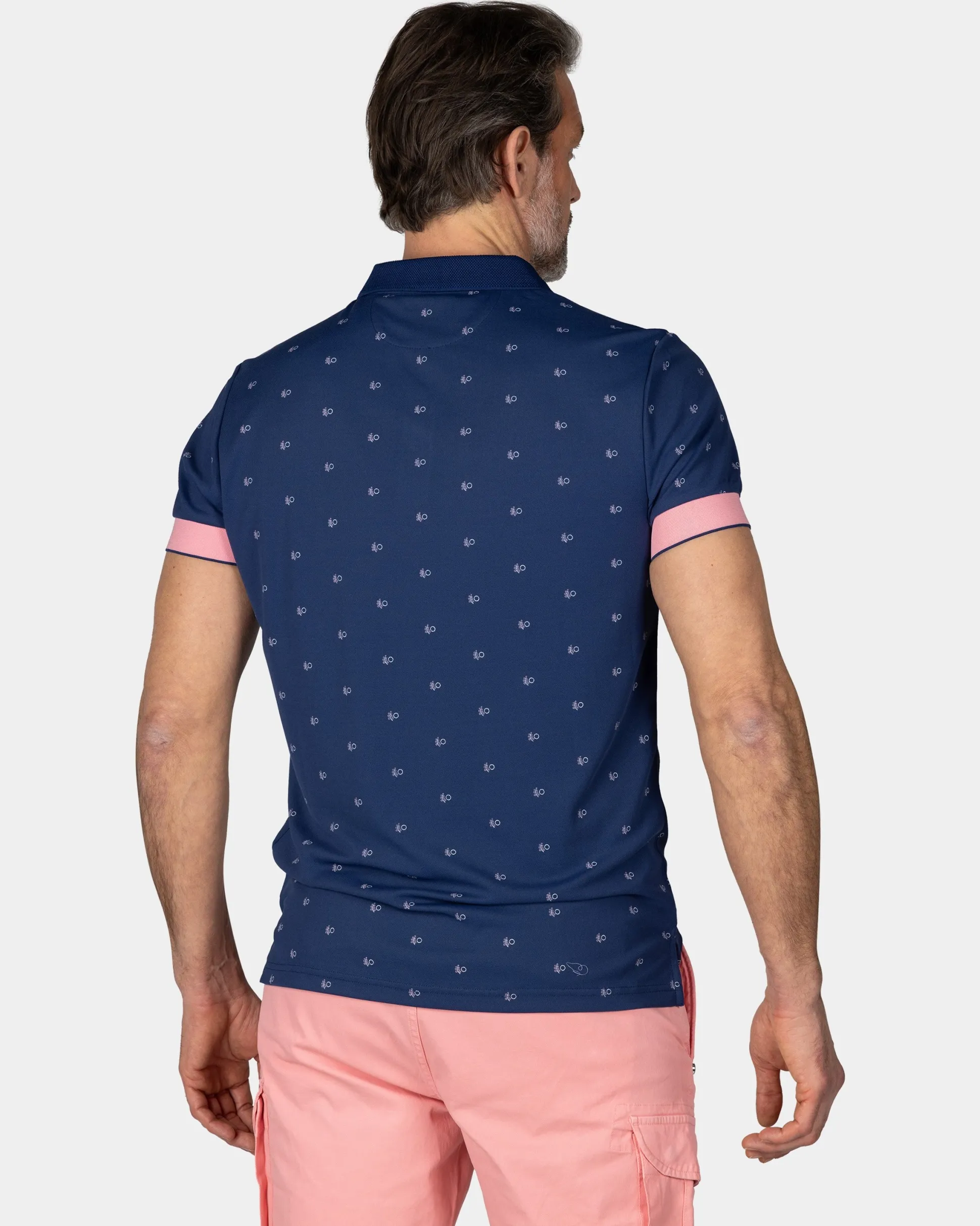 Blue Polo with Small Print