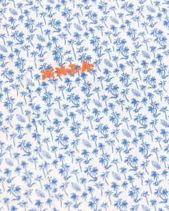 Blue printed cotton shirt - Rhythm Blue