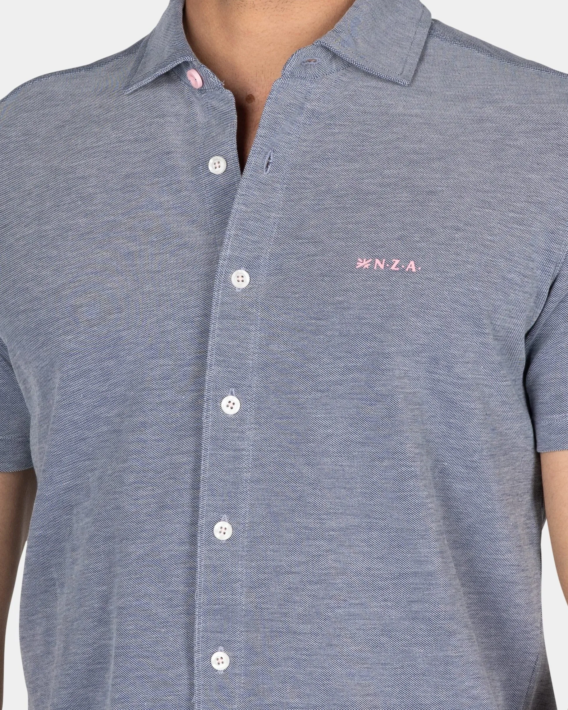 Blue Shirt with Short Sleeves